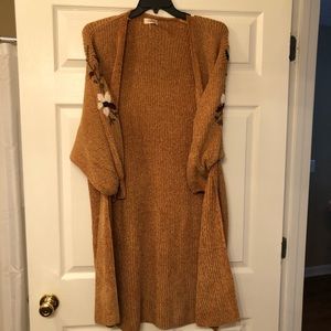 Long floral cardigan